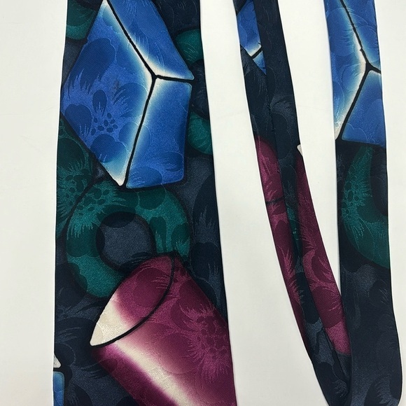 Robert Daskal hand painted silk tie Gloria Chan - Picture 1 of 5